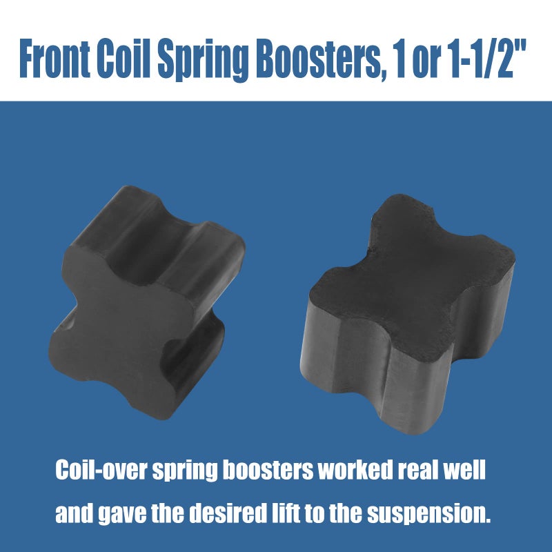 WINTOWIN Heavy Duty Rubber Front Coil Spring Booster Kit  Rubber Coil Spacers  1.5"" Thick Pack of 4 - Image 5